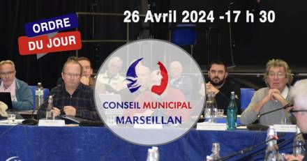 France - Conseil Municipal le Vendredi 26 Avril 2024  à 17 h 30 en salle Paul Arnaud.  