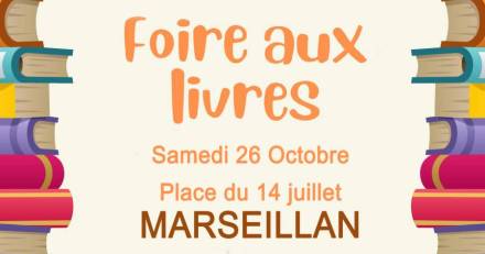 Hérault - Foire aux livres de Marseillan le samedi 26 Octobre 2024